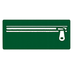 Flat slip-in pocket with zip