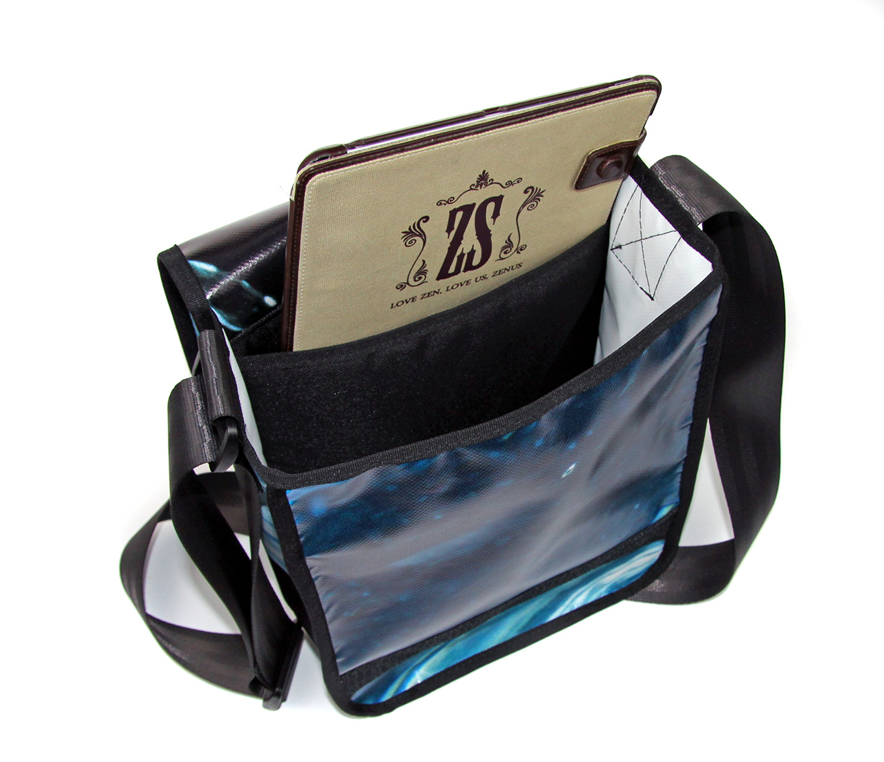 pro:vocation - iPad Upcycled 3 Sustainable tablet bag with shoulder strap and additional compartment