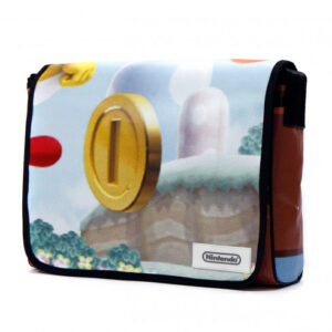 Upcycling shoulder bag with reinforced piping