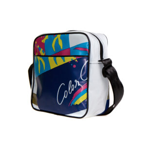 Customised shoulder bag made from recycled material